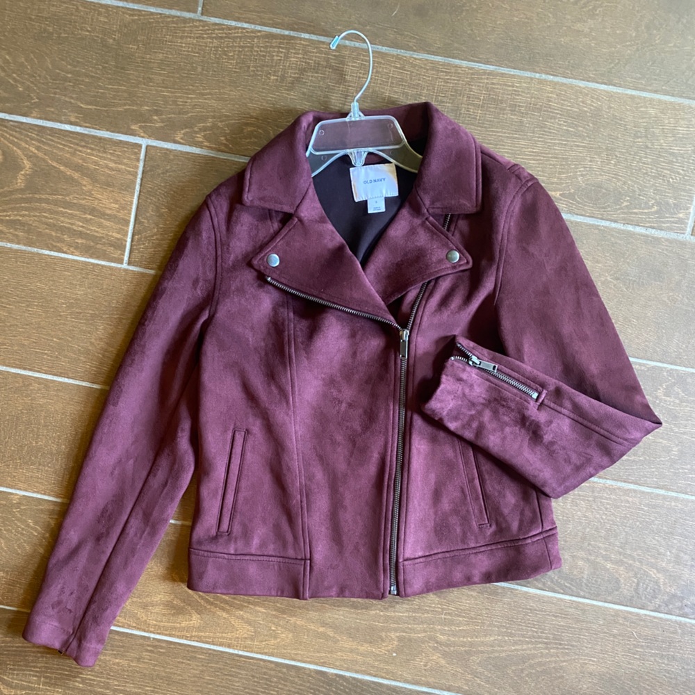 Old Navy Burgundy Suede Jacket
